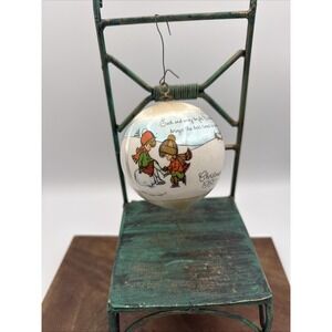 Hallmark 1980 Joan Walsh Anglund Vtg Satin Ball Keepsake Ornament No Box